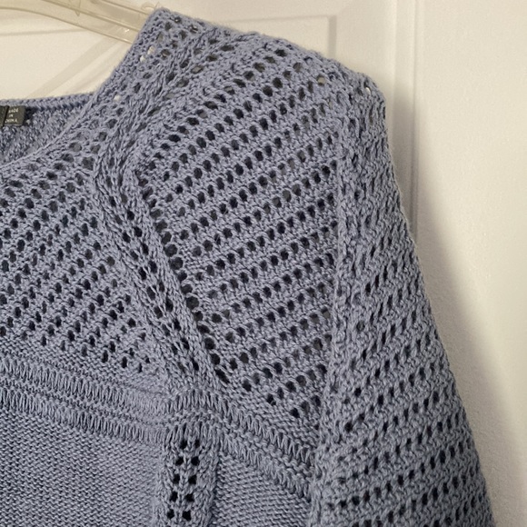 🛍️ DONATED prAna | Getup Pullover Sweater 3/4 sleeve blue open knit sm - Picture 5 of 10